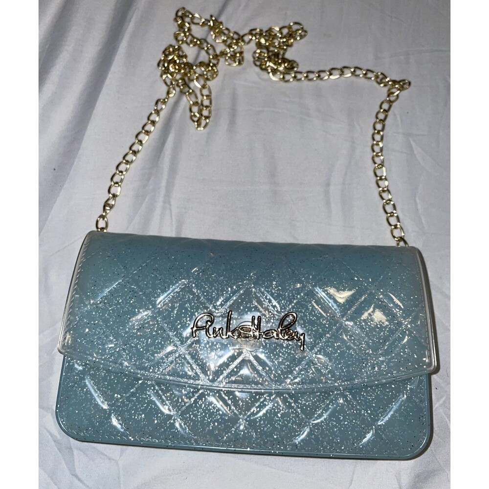 Pink Haley Blue Glittery  Jelly Crossbody Purse